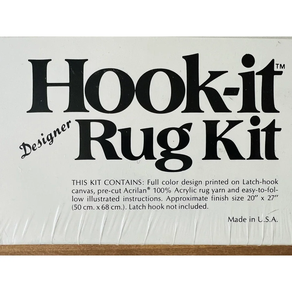 Vintage Latch Hook Rug Kit Fluffy Dog Vogart Hook-It Wall Hanging #432 Brand New